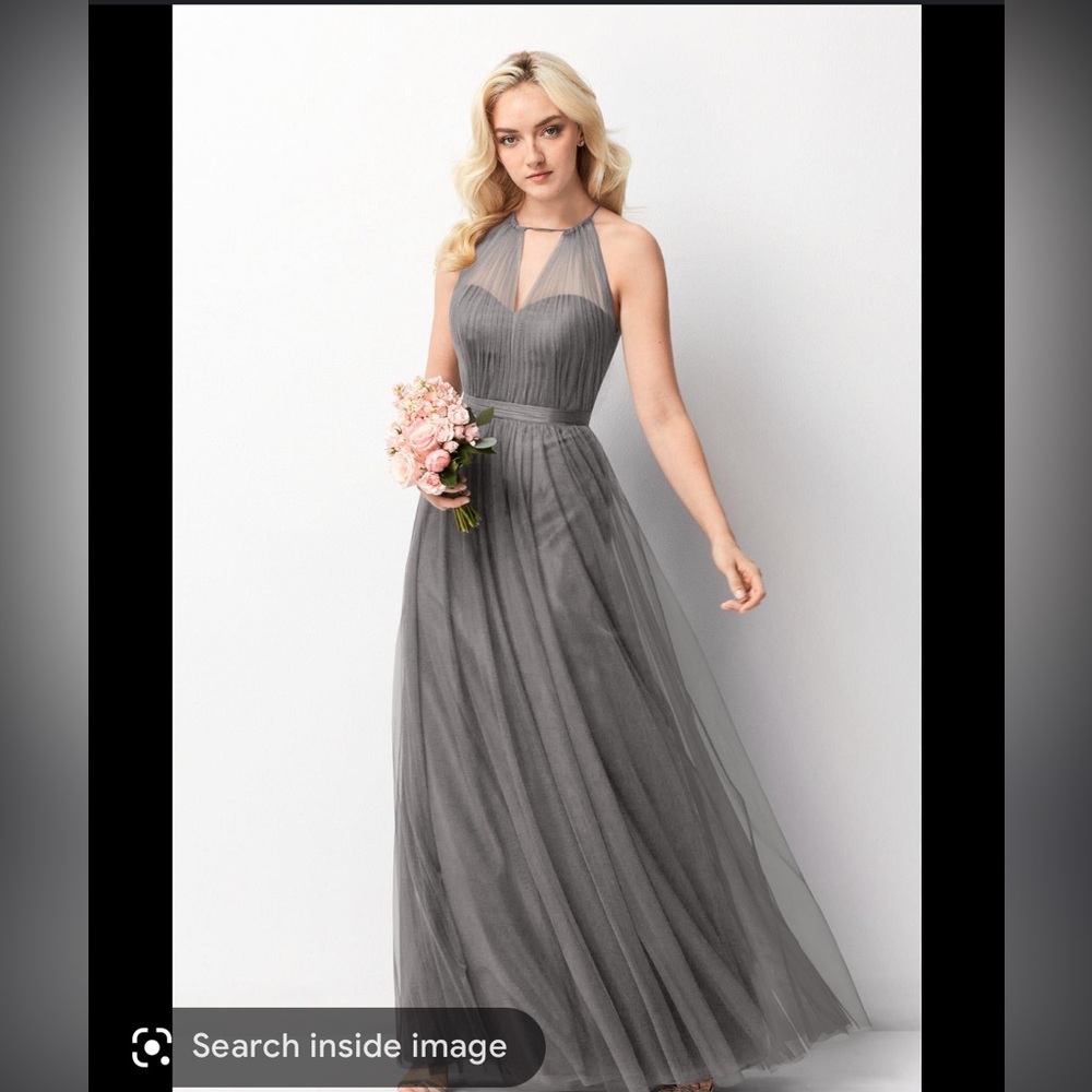 Pewter bridesmaids dress from Wtoo by Watters